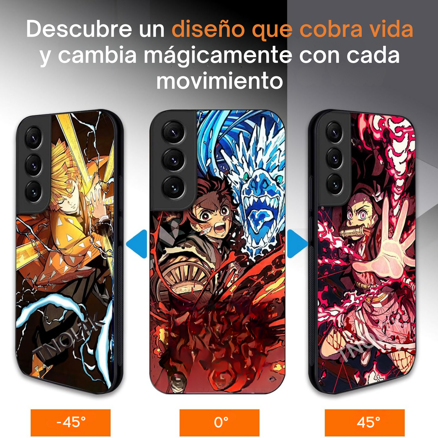 Case 3D Lenticular KNY | Efecto Cambiante al Moverlo + Protección Premium